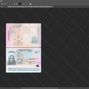 Romania Passport Psd Template version 2 - high quality preview for designers