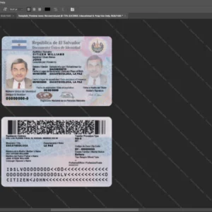 Salvador Id Card Psd Template version 1 - vector based ui elements