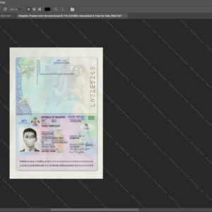 Maldives Passport Psd Template version 1 - printable document prop template