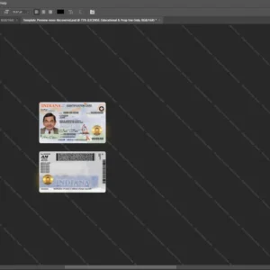 Usa Indiana Id Card Psd Template version 1 - high quality preview for designers