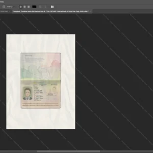 Australia Passport Psd Template version 1 (standard version) - printable document prop template