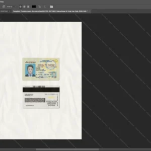 Louisiana Driver License Psd Template version 2 - layered smart object structure