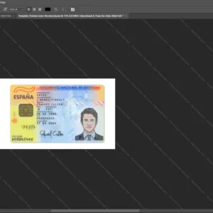 Spain Id Card Psd Template version 3 - photorealistic shadow details