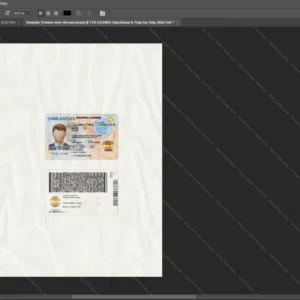 Usa Arkansas Driver License Psd Template version 1 - sample view of editable text fields