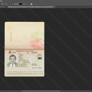 Utopia Passport Psd Template version 1 - high quality preview for designers