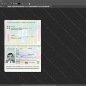 Serbia Democratic Passport Psd Template version 2 - graphic resource for digital artists