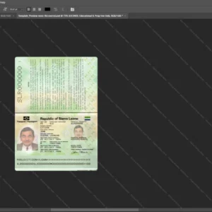 Sierra Leone Passport Psd Template version 2 (2024-present) - high definition print standard