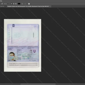 Slovakia Passport Psd Template version 2 - cinematic prop for movie production