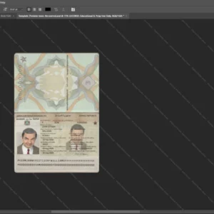Somalia Soomaaliya Passport Psd Template version 1 - printable document prop template