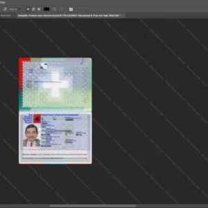 Switzerland Passport Psd Template version 1 - sample view of editable text fields