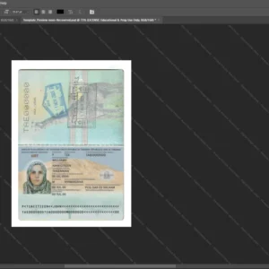 Tanzania Passport Psd Template version 2 - cinematic prop for movie production
