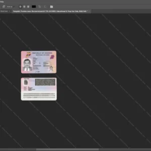 Uganda Id Card Psd Template version 1 - sample view of editable text fields