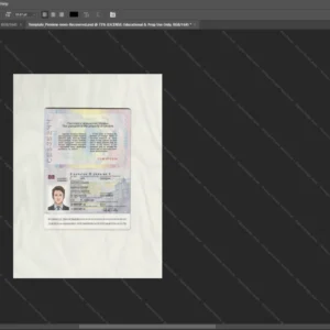 Ukraine Passport Psd Template version 2 - isolated background mockup