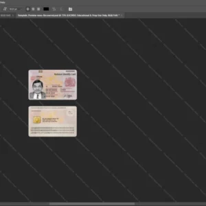 United Kingdom Id Card Psd Template version 1 - graphic resource for digital artists