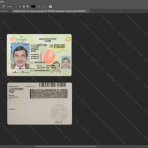 Usa Georgia Id Card Psd Template version 2 (2018-present) - vector based ui elements