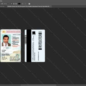 Usa New Mexico Driver License Psd Template version 1 (under21) - high quality preview for designers