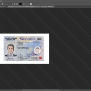 Wisconsin Driver License Psd Template version 1 - blank template for editing data