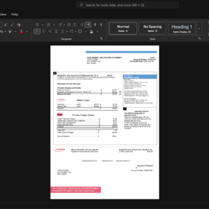 Canada ENMAX Corporation Generic Utility Bill Template, High-quality template in Word and PDF format