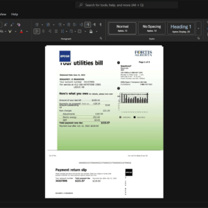 Canada EPCOR Utilities Inc Electricity Bill Template, Digital download template in Word and PDF