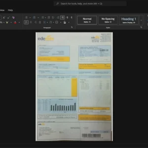 Dominican Republic Empresa Distribuidora de Electricidad del Este EdeEste Electricity Bill Template, Customizable document in Word and PDF format