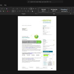 Germany Eprimo Electricity Bill Template, Digital download template in Word and PDF