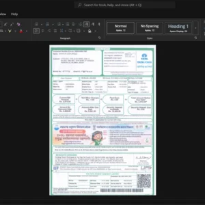 India Tata Power Company Limited Electricity Bill Template, Digital download file preview