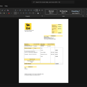 Italy Eni Eni Business Utility Bill Template, Premium editable file in Word and PDF formats