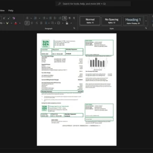 Japan S Energy Japan Company Limited Tokyo Branch Generic Utility Bill Template, Customizable document in Word and PDF format
