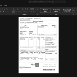 Malaysia Sarawak Energy Berhad SESCO Electricity Bill Template, Quick edit template in Word and PDF format