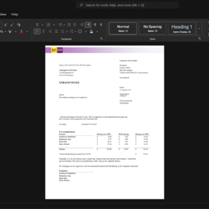Netherlands Nuon Energy Gas Bill Template, Easily modifiable Word and PDF format