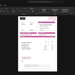Spain France Telecom Espa a S A Internet Bill Template, Customizable document in Word and PDF format