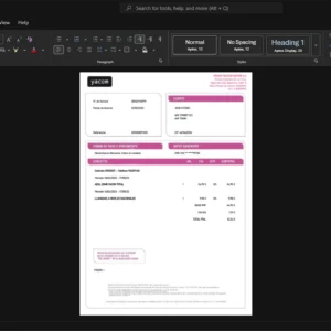 Spain Ya com Internet Bill Template, Digital download file preview