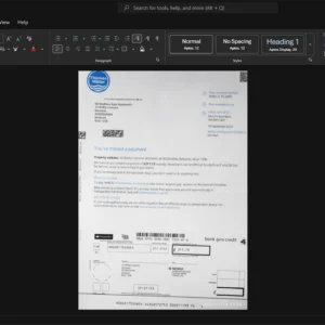 UK Thames Water Water Bill Template, Ready to use template in Word and PDF