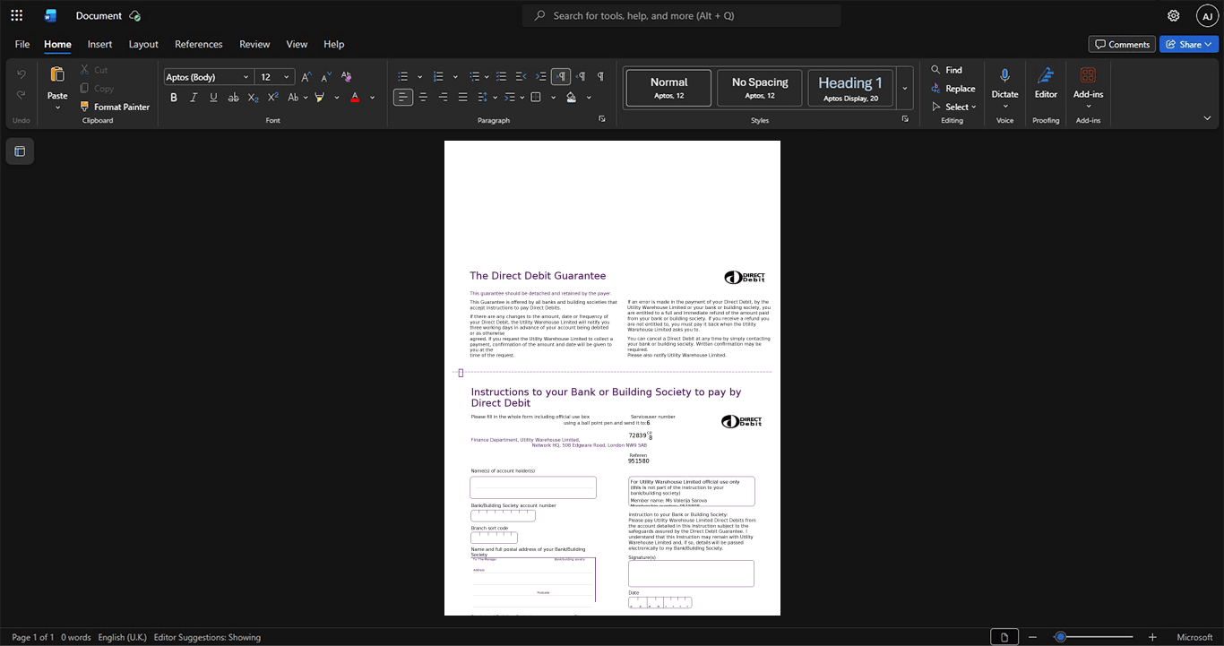 UK Utility Warehouse Electricity Bill Template, Quick edit template in Word and PDF format, Page 8