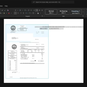 USA City of Tampa Utilities Water Bill Template, Available in editable Word and PDF format