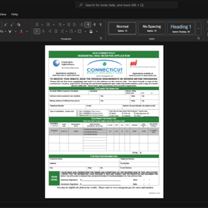USA Connecticut Light and Power and United Illuminating Electricity Bill Template, Professional document in Word and PDF format