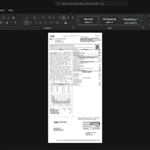 USA Illuminating Company Electricity Bill Template, Standard layout in DOCX and PDF