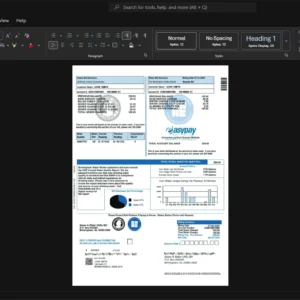 USA Jefferson County Commission Water Bill Template, printable document in Word and PDF format