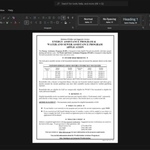 USA Nevada s Energy Assistance Program Generic Utility Bill Template, Available in editable Word and PDF format