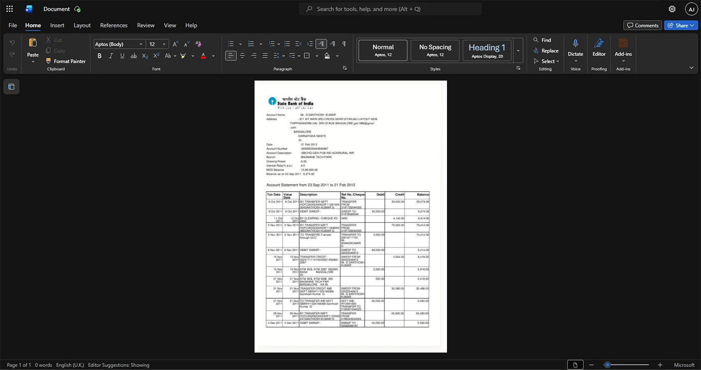 USA Wells Fargo Bank WFB Bank Statement Template, Fully editable Word and PDF format