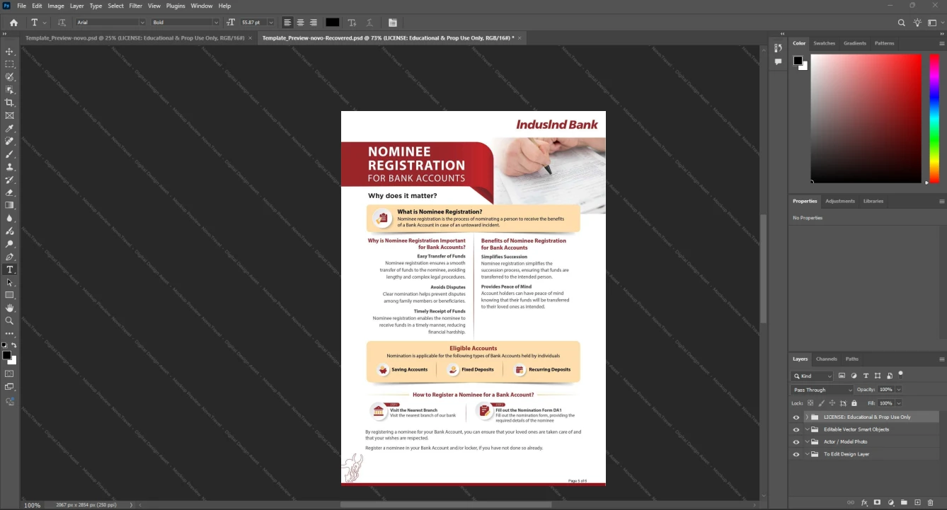 India IndusInd Bank Bank Statement Template, Customizable layout available in Word and PDF, Page 5